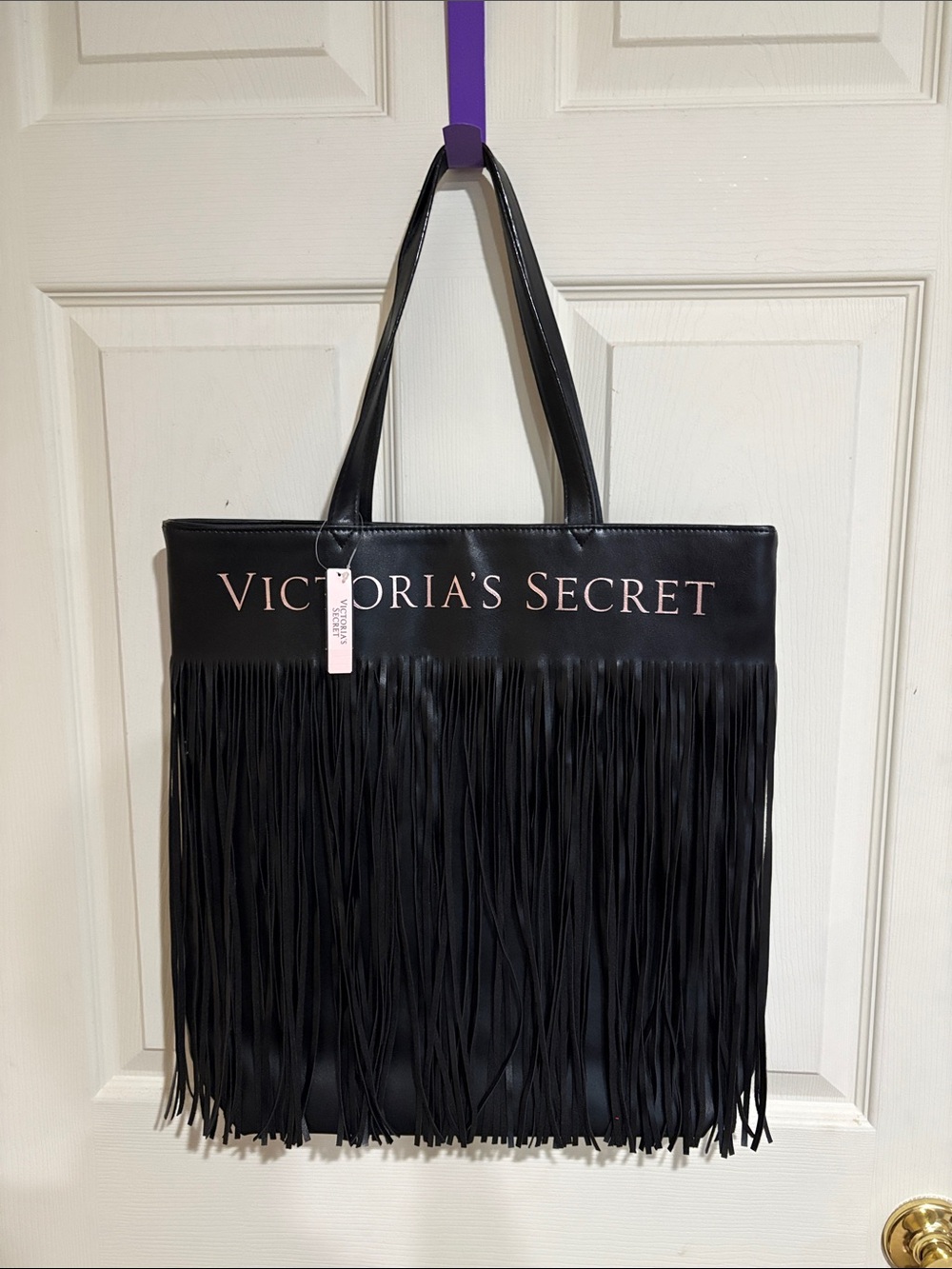 Victoria's Secret Black Fringe Tote